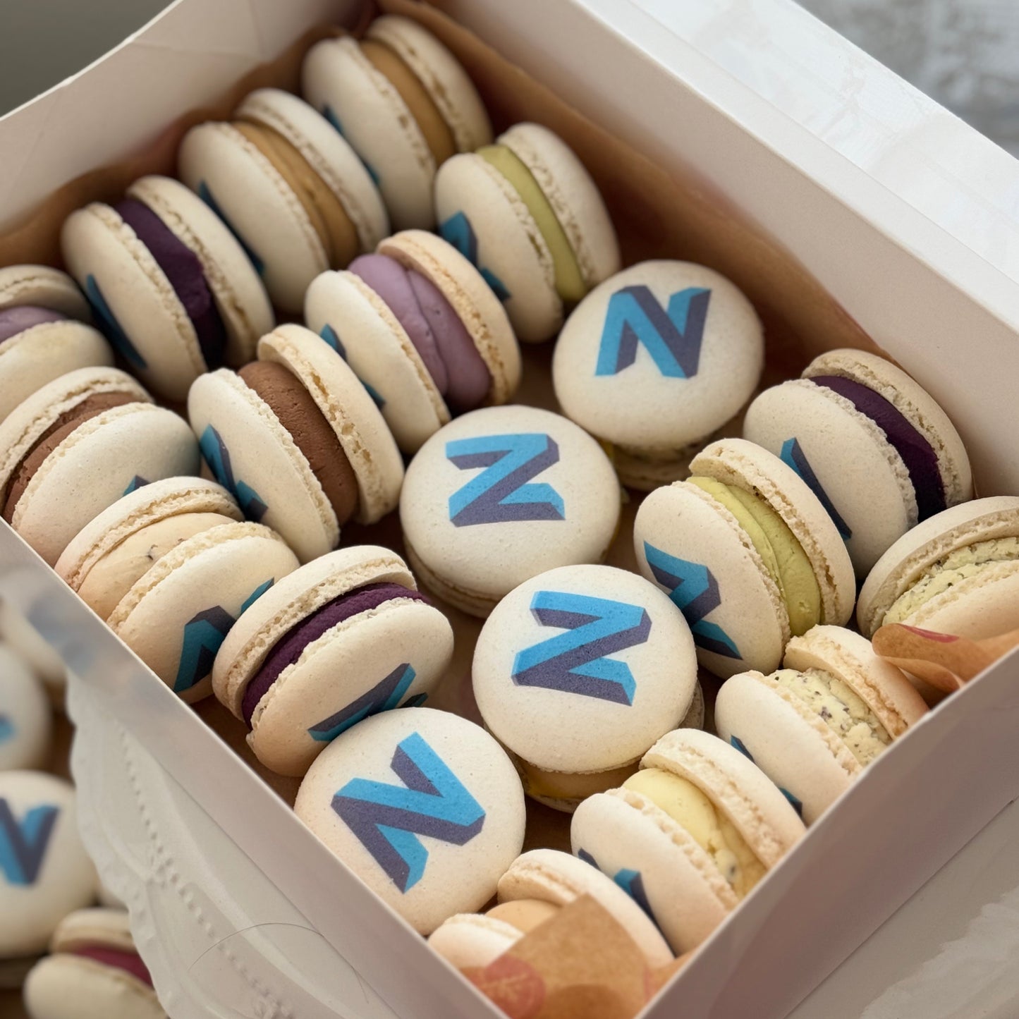 Macarons mit Logo/Motiv