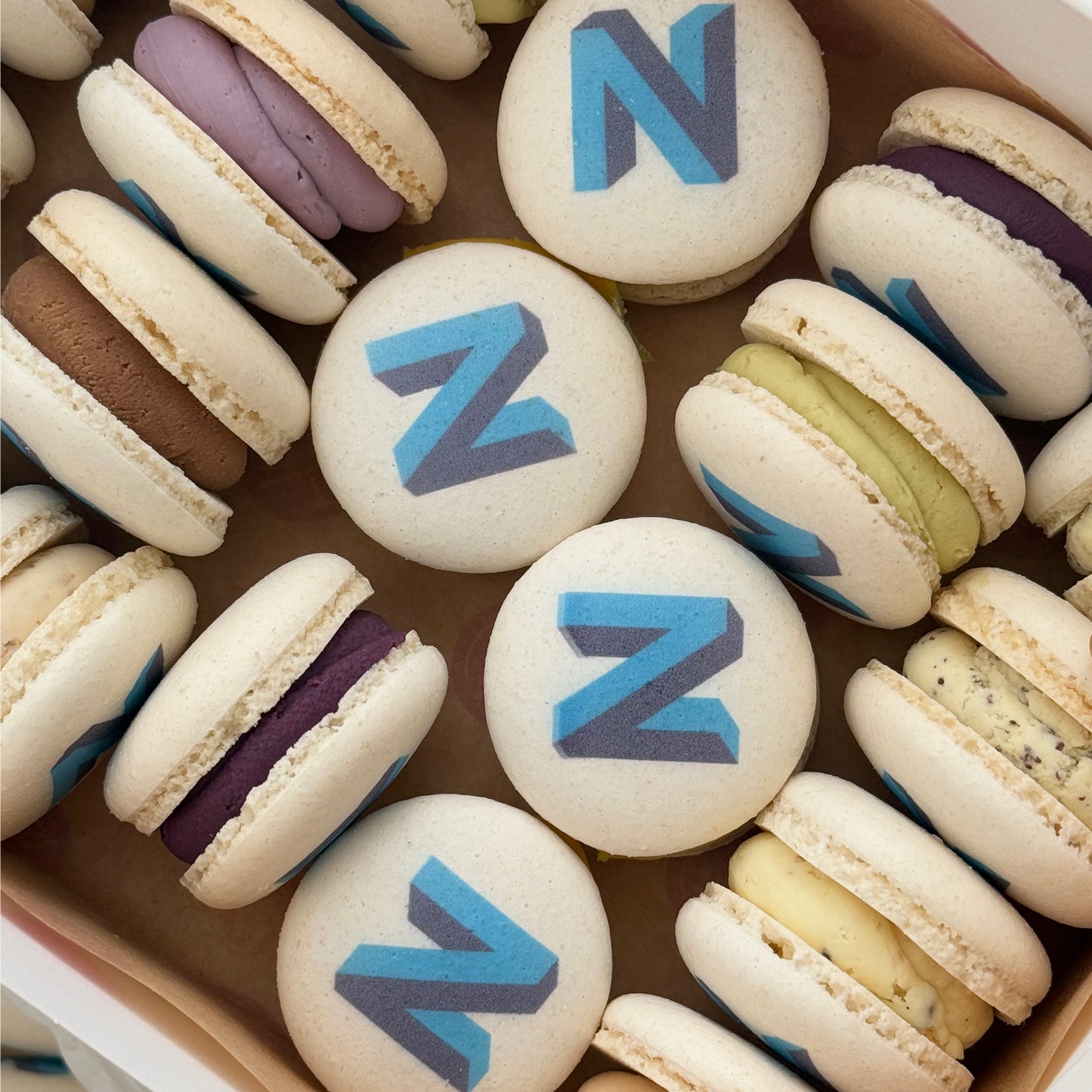 Macarons mit Logo/Motiv
