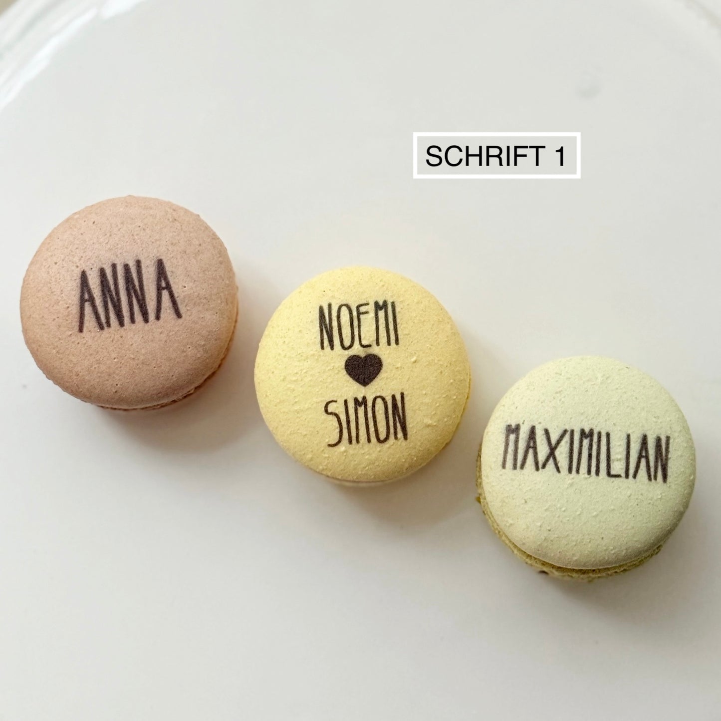 Macarons mit Namen