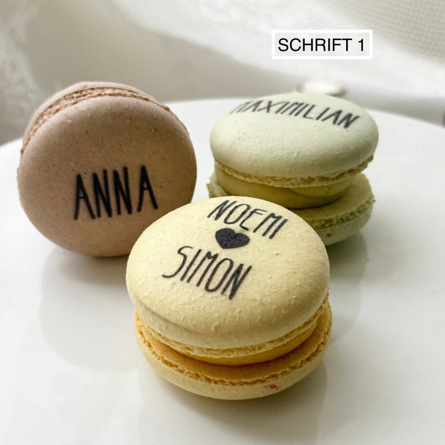 Macarons mit Namen