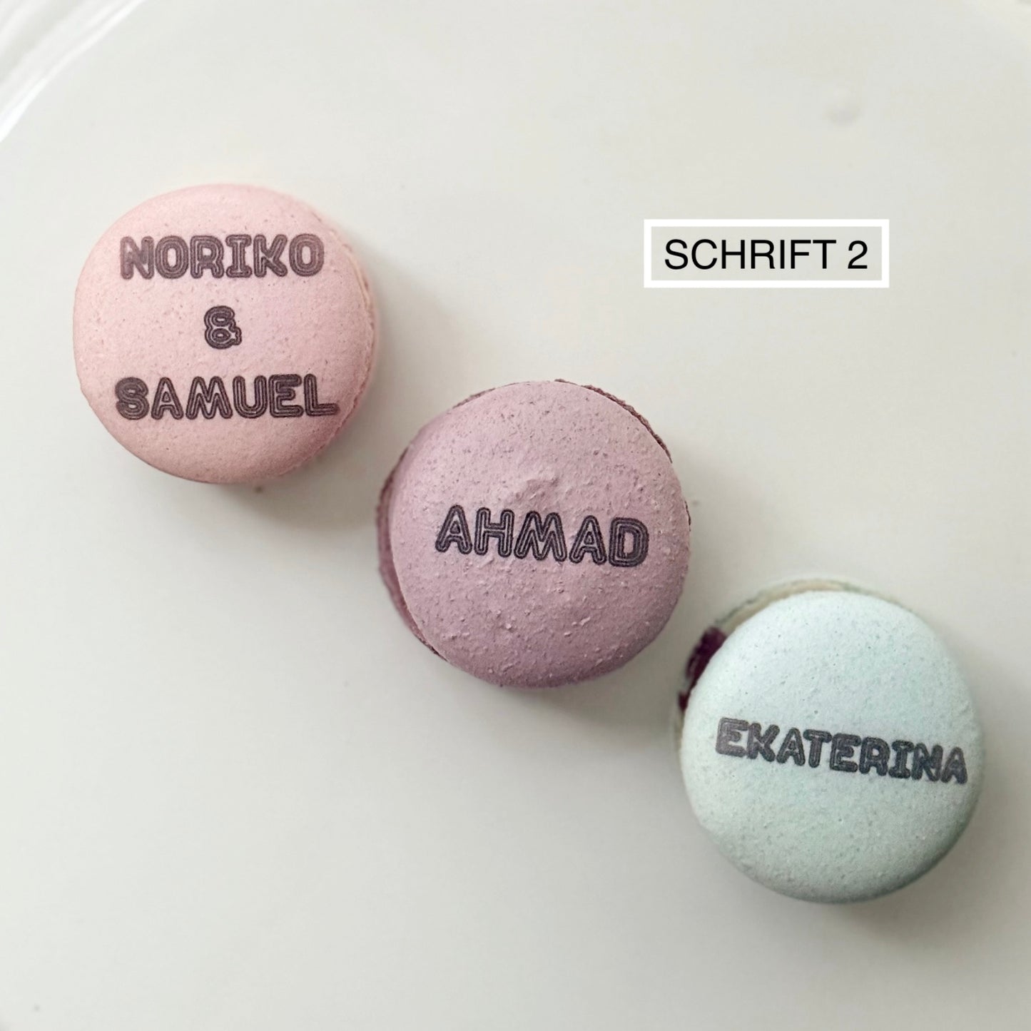 Macarons mit Namen