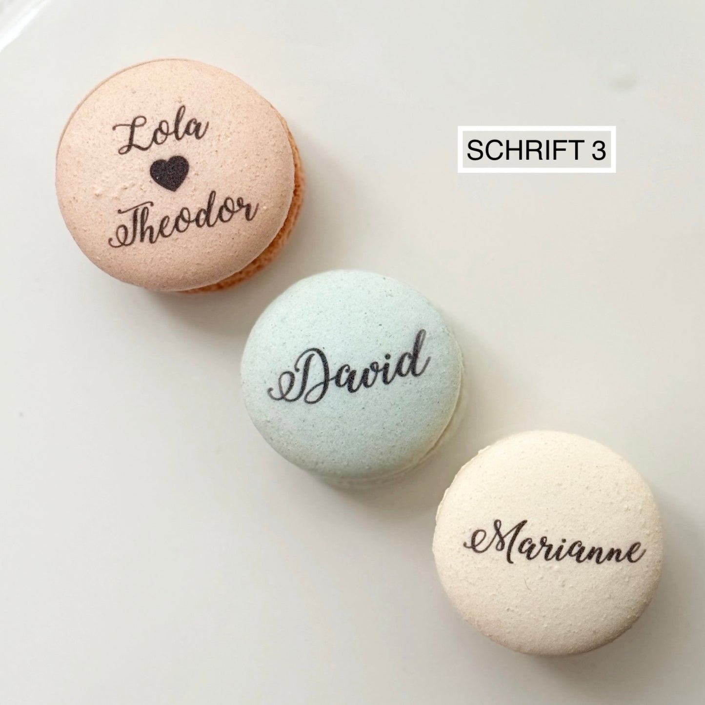 Macarons mit Namen