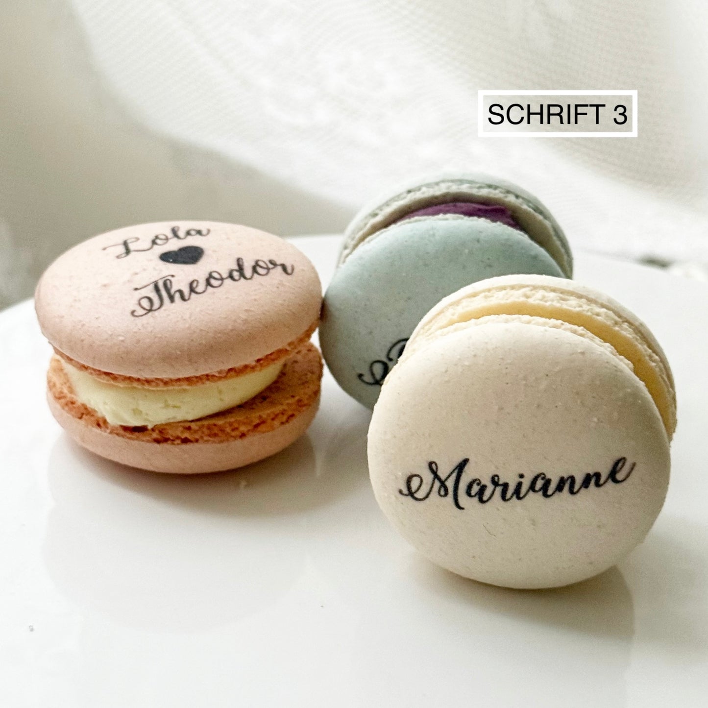 Macarons mit Namen
