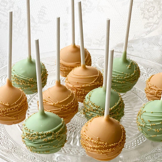 Cake pops mit Schokostreifen & Streusel