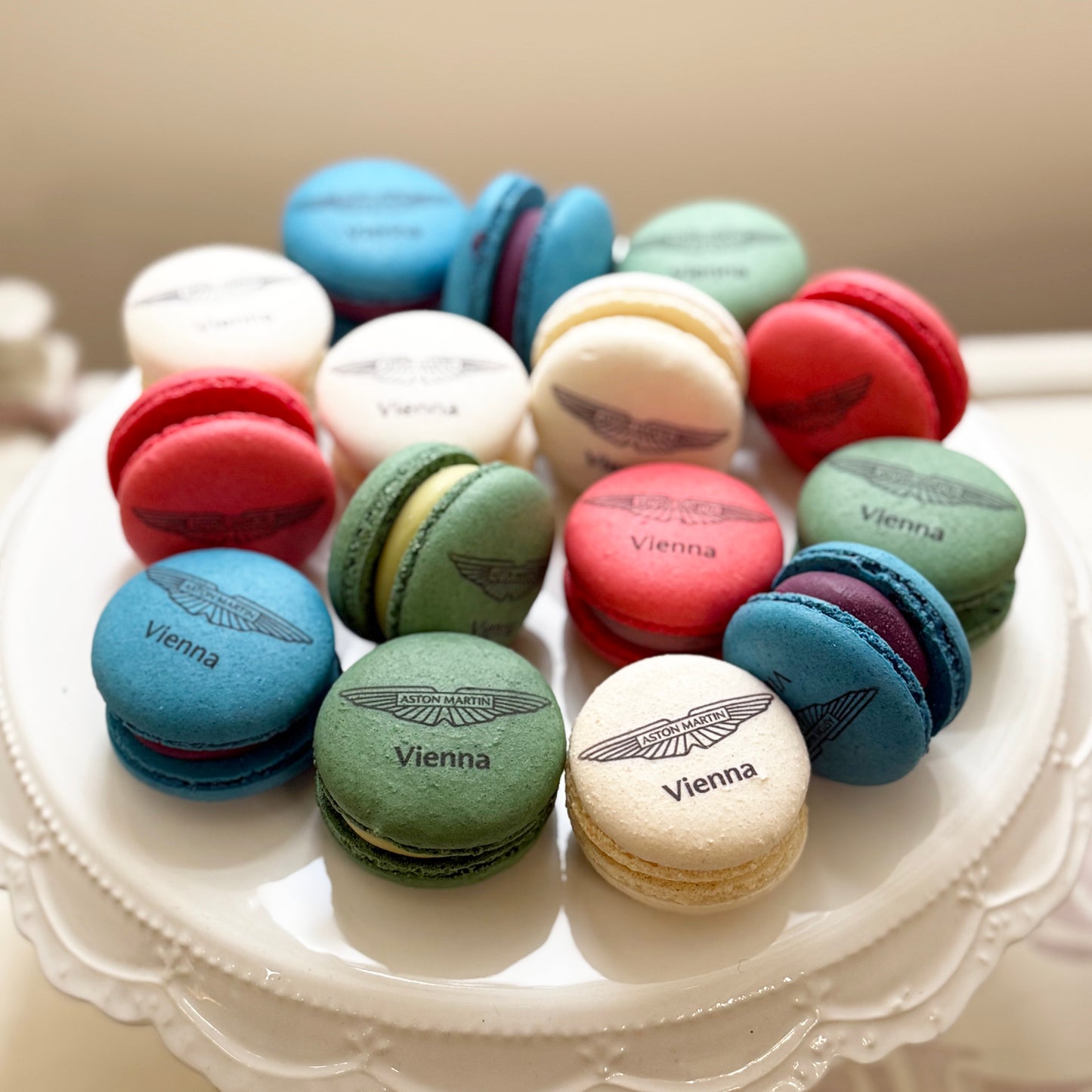 Macarons mit Logo/Motiv